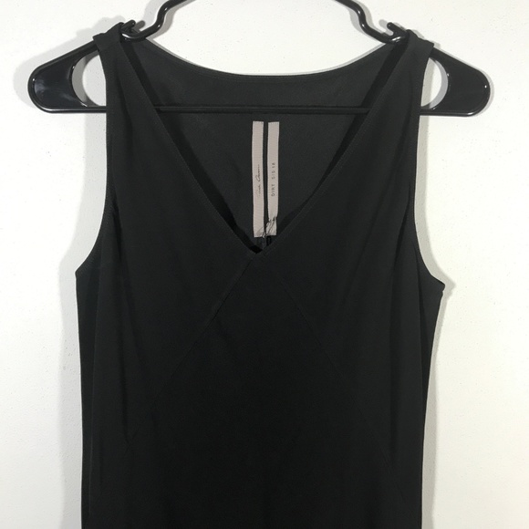 NWT Rick Owens Kinga Black Midi Dress - Size 42 - Picture 6 of 8